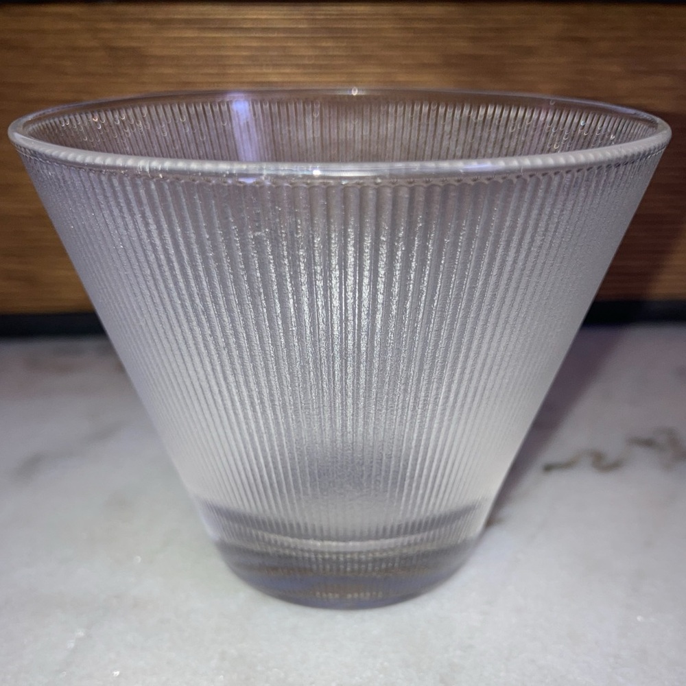 SIX Vintage Federal 1950’s Ribbed Norse Punch Glass Cups Mid Century Modern MCM